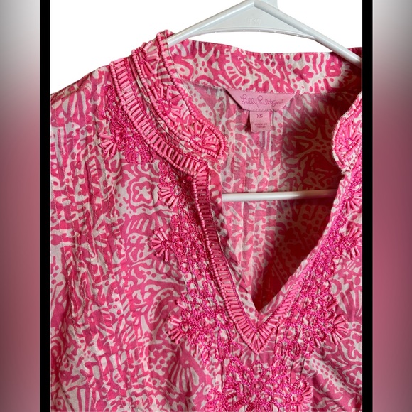 Lilly Pulitzer Sarasota Beautiful Coastal Beaded Top Size XS - Picture 2 of 4